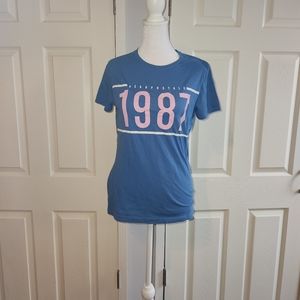 Women's Blue Aeropostale Short Sleeve Shirt Size Large